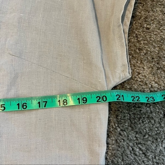 Gordon Smith linen button front tie back tunic top size 12 gray lagenlook - Picture 10 of 10